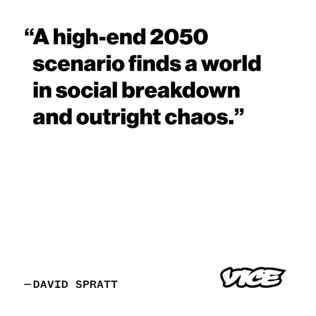 VICEさんのインスタグラム写真 - (VICEInstagram)「There is a ‘high likelihood of human civilization coming to an end’ in 2050, a new report—co-written by David Spratt,  research director at Breakthrough National Centre for Climate Restoration—suggests. ⚰️ 😱 Read more about the Earth's potential fate at the link in bio.」6月4日 21時15分 - vice