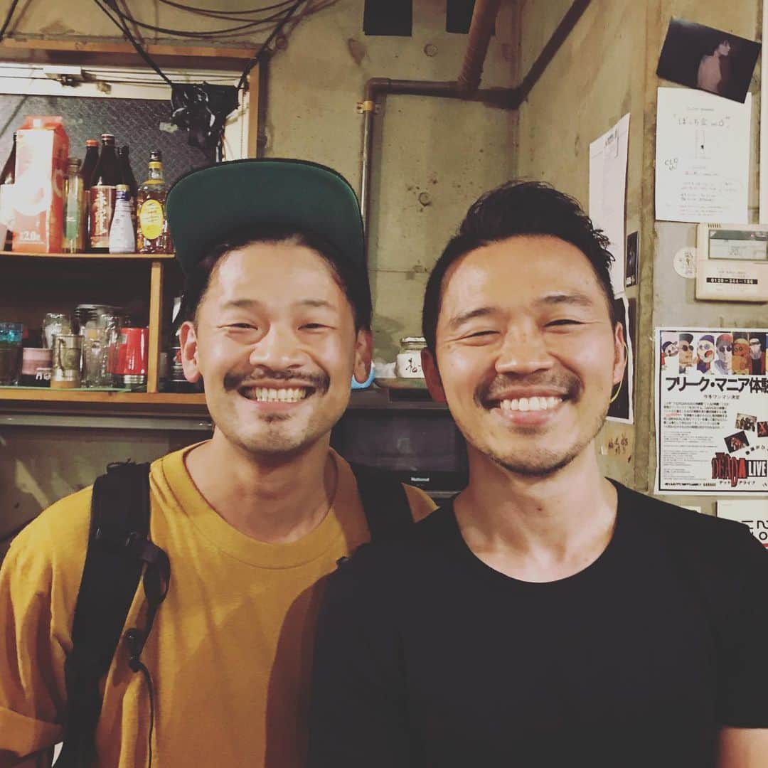 石川龍のインスタグラム：「嬉しい楽しい大好きな会合。 方向性はかなり近いと思います。 ペトロールズ ボブ氏とわたし。」