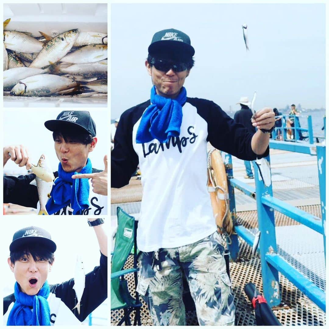 黒川忠文さんのインスタグラム写真 - (黒川忠文Instagram)「初キャンプに向けて 釣りもマスターしとこー❗️って事で 30数年ぶりにプライベート釣りです🎣 コノシロ3匹、アジ2匹、イワシ10数匹❗️ 良き結果👍 日焼け半端ない🤣ww」6月4日 21時43分 - kurokawatadafumi