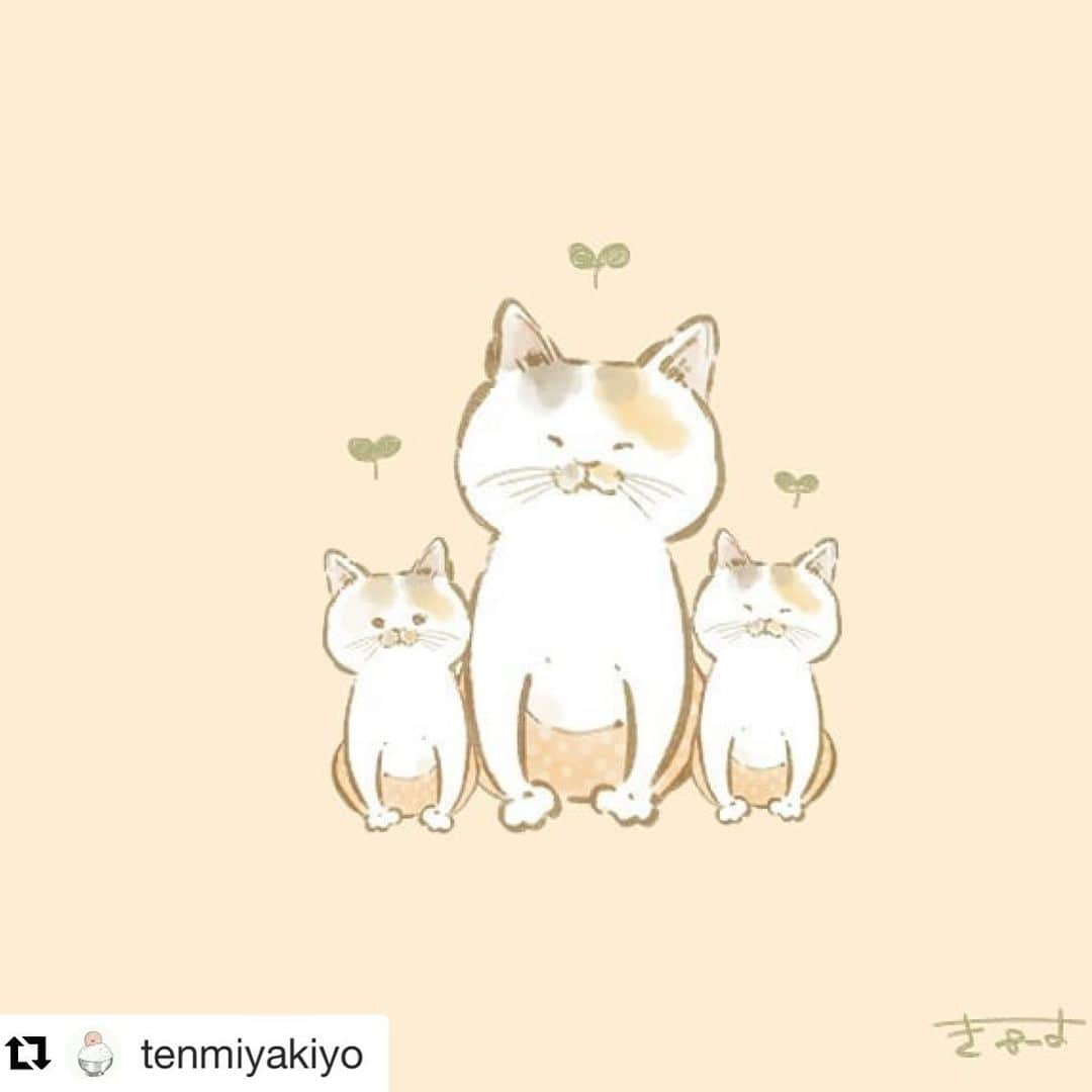 マルさんのインスタグラム写真 - (マルInstagram)「🎨 癒しの塊、マル三姉妹ですね💛 . @tenmiyakiyo  さんが  ほんわか三姉妹を 描いてくださいました☺️ うふふ . #前足閉じない党 #ありがとう#イラスト#似顔絵#かわいい#猫#ねこ部#絵#ペコねこ部#catloversclub #猫との暮らし#ねこ部#ねこのきもち#ねこと暮らす#ねこら部#cat #三毛猫#にゃんだふるらいふ#sweetcatclub#cute#ilovepets #petstagram#thekittypost#catsofinstagram#pleasantcats#happycatclub#cat_features#instagood#gato#癒し猫」6月4日 21時49分 - maruruna