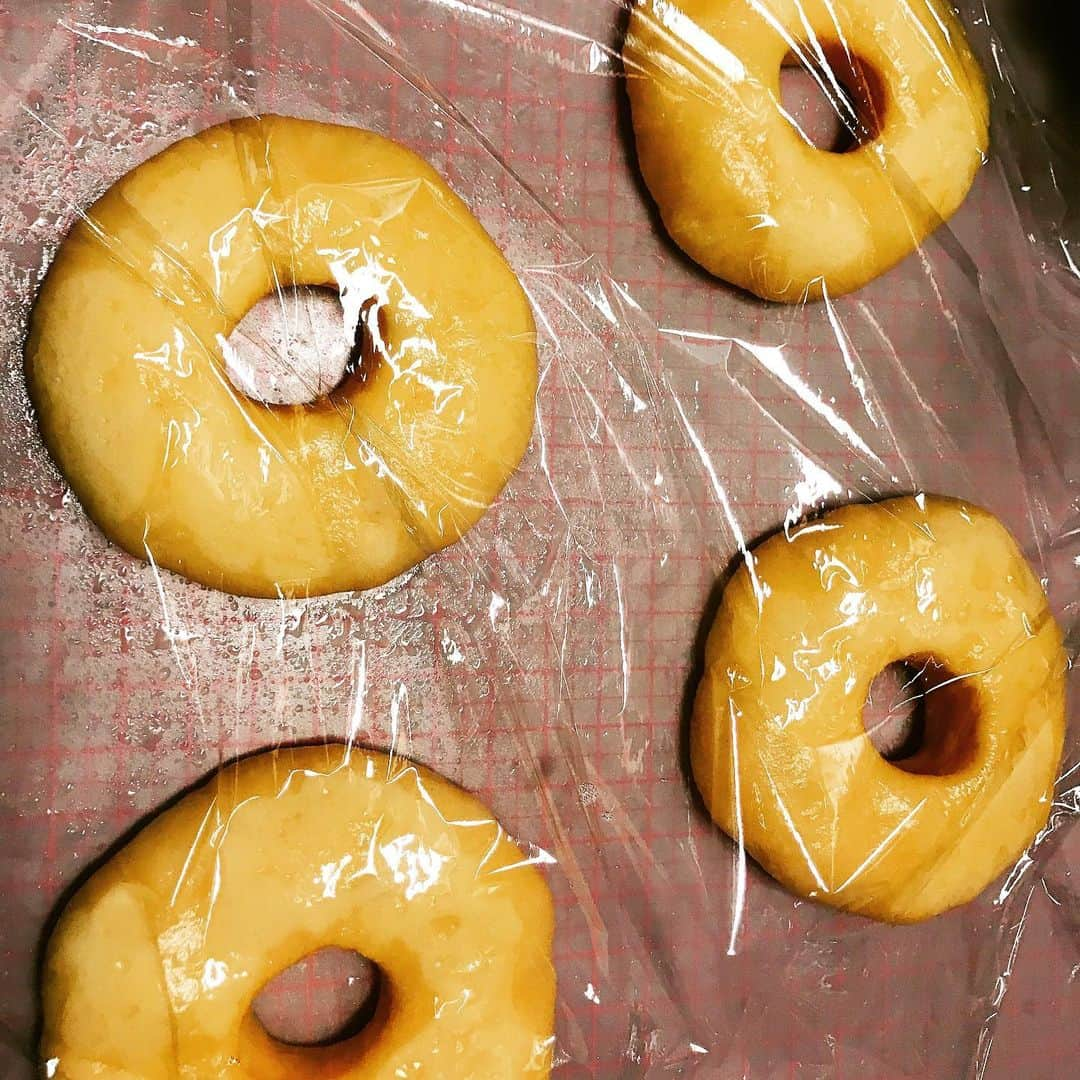 西田さおりさんのインスタグラム写真 - (西田さおりInstagram)「メロンパンとまたしてもドーナッツ🍩  何が嫌って時間がかかり過ぎる。 24時に作り始めて完成したの 4時半だよ。 びっくらこきまろだよ。  #メロンパン #イーストドーナッツ #でもやっぱりコネコネ楽しい #ただひたすらコネまわした #今はソフトフランスパンを #作ろうか悩んでいる」6月4日 22時29分 - saori19950108