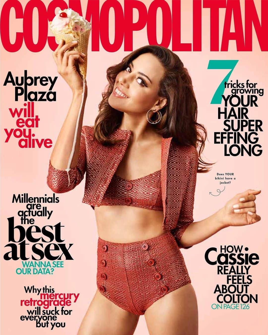 Cosmopolitanさんのインスタグラム写真 - (CosmopolitanInstagram)「Aubrey Plaza is obsessed with making it to the top—and if you get in her way, she’ll swallow you whole. "I’m sick of doing other people’s shit," she says in our July issue. "I want to do my own shit.” 🍦👅 Read our full inty with Aubrey at the link in our bio.」6月4日 22時42分 - cosmopolitan