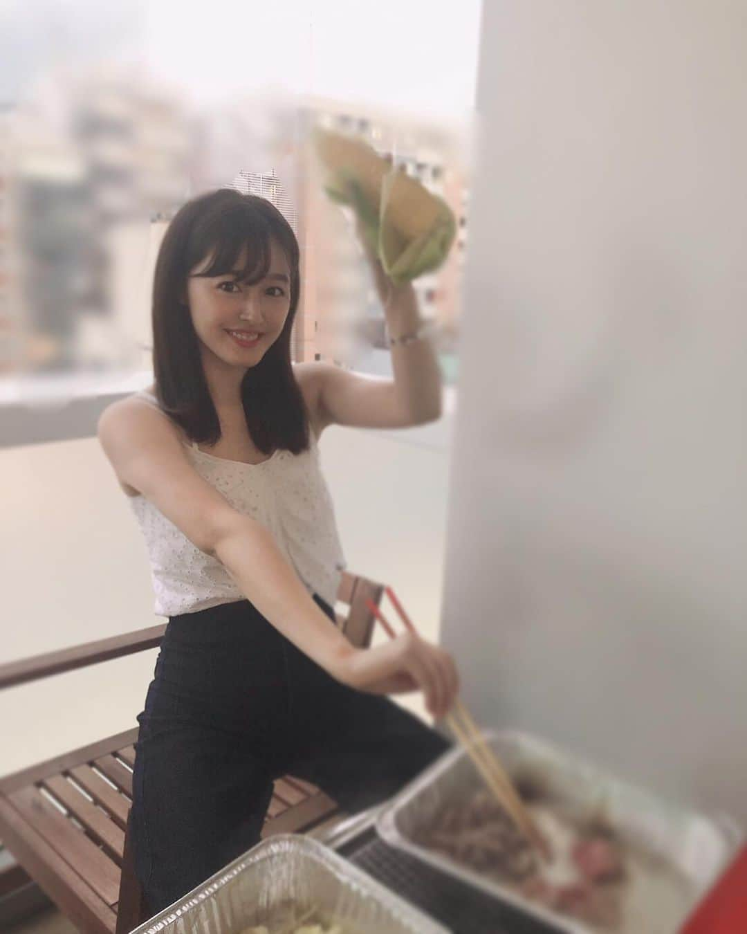 久住小春さんのインスタグラム写真 - (久住小春Instagram)「打ち上げBBQ🍖🍉🌻 #ノースリーブ始動」6月4日 23時14分 - koharu_kusumi.official