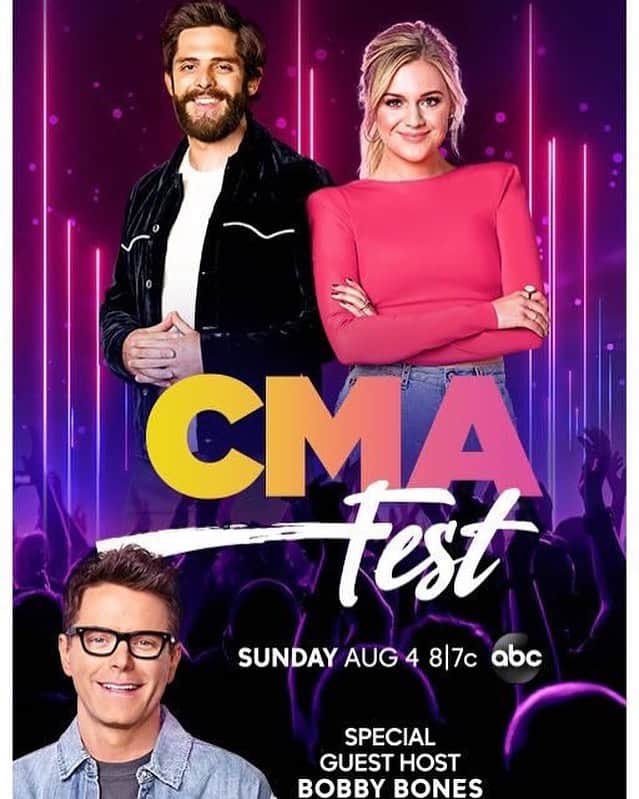 American Idolさんのインスタグラム写真 - (American IdolInstagram)「Just announced! #CMAfest is BACK on ABC Sunday, Aug. 4 at 8|7c with hosts @thomasrhettakins, @kelseaballerini & special guest host @mrbobbybones!  If you’re at #CMAFest, we’ll be holding special auditions for #TheNextIdol at our ABC tent!」6月5日 4時45分 - americanidol