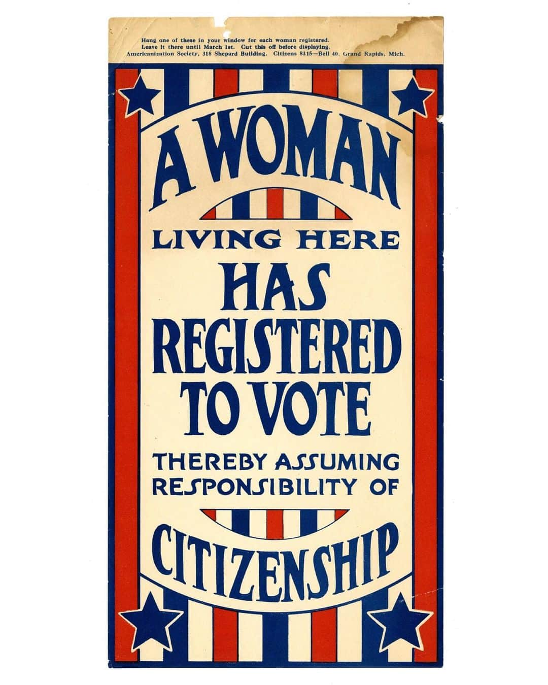 スミソニアン博物館さんのインスタグラム写真 - (スミソニアン博物館Instagram)「100 years ago today, Congress passed the 19th Amendment and sent it to the states to ratify, which they did in 1920.  1920 was not a universal victory: African American women, who organized for suffrage along with basic human rights, still faced barriers exercising their right to vote. Native American women did not have citizenship until 1924, and Puerto Rican women gained full suffrage in 1935. African Americans and other people of color could not vote unimpeded until 1965 with the Voting Rights Act. Today, restrictive voter identification laws target marginalized groups.  This sign in our @amhistorymuseum was designed to be placed in the window of a home so that all who passed would know that the woman within had exercised her right under the 19th amendment and registered to vote. It also served as a reminder to other women to do the same. #BecauseOfHerStory #19thAt100」6月5日 6時18分 - smithsonian