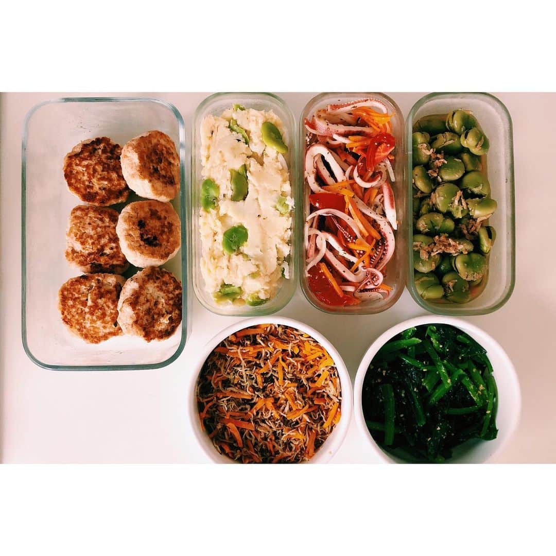 雪浦聖子さんのインスタグラム写真 - (雪浦聖子Instagram)「今週も半ばだけど今週の常備菜。ハロー日常。日常を愛してる。旅行もいいけど。 旅行で体がガタガタなので野菜と肉食べて寝て養生していきたい所存。」6月5日 9時15分 - sneeuw_y