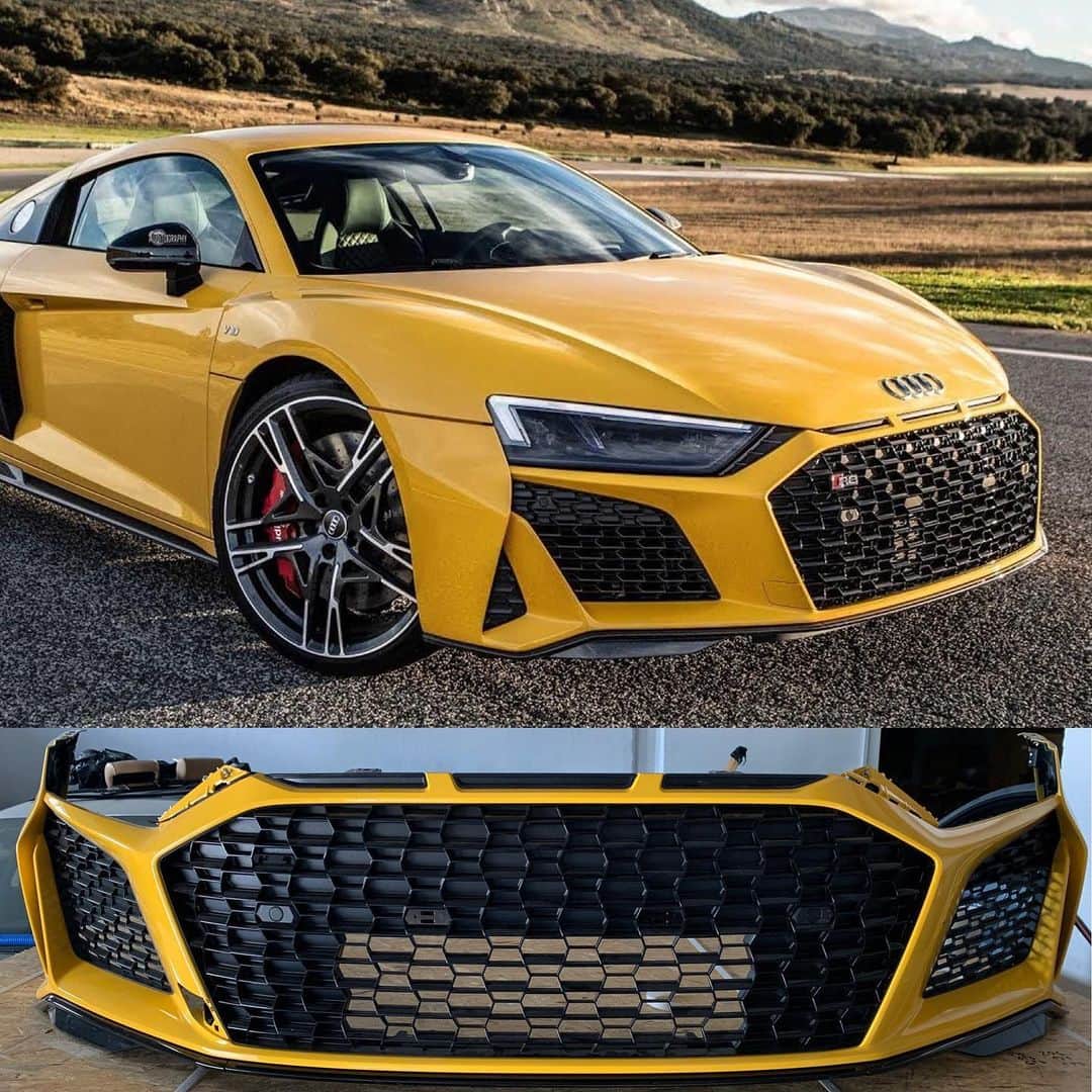 CarsWithoutLimitsさんのインスタグラム写真 - (CarsWithoutLimitsInstagram)「Audi R8 front bumper and rear bumper complete oem parts by @exoticpartsusa  Photo @auditography」6月5日 21時28分 - carswithoutlimits