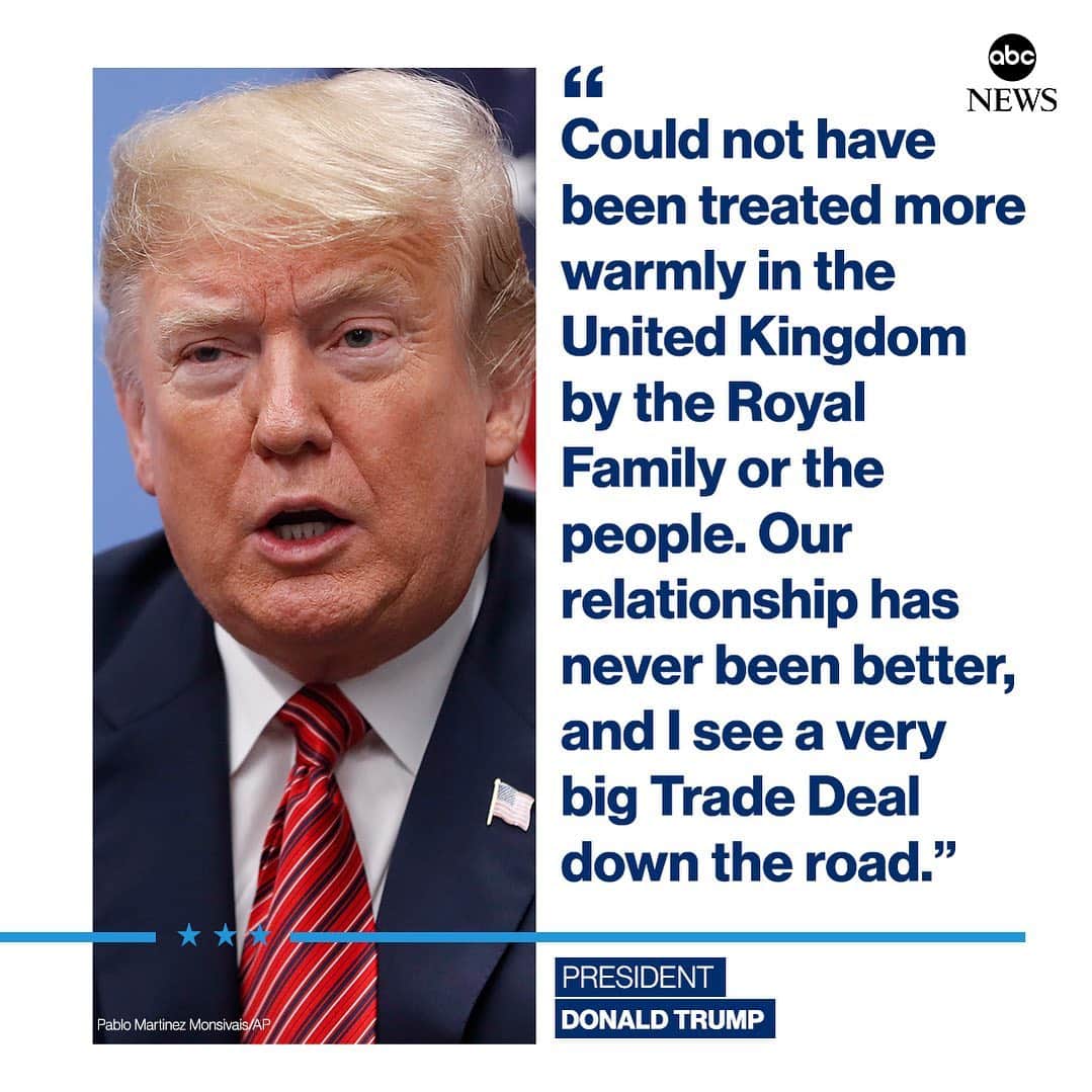 ABC Newsさんのインスタグラム写真 - (ABC NewsInstagram)「"Our relationship has never been better, and I see a very big Trade Deal down the road": Pres. Trump says he "could not have been treated more warmly in the United Kingdom" as final day of U.K. state visit begins. #potus #uk #donaldtrump」6月5日 18時51分 - abcnews