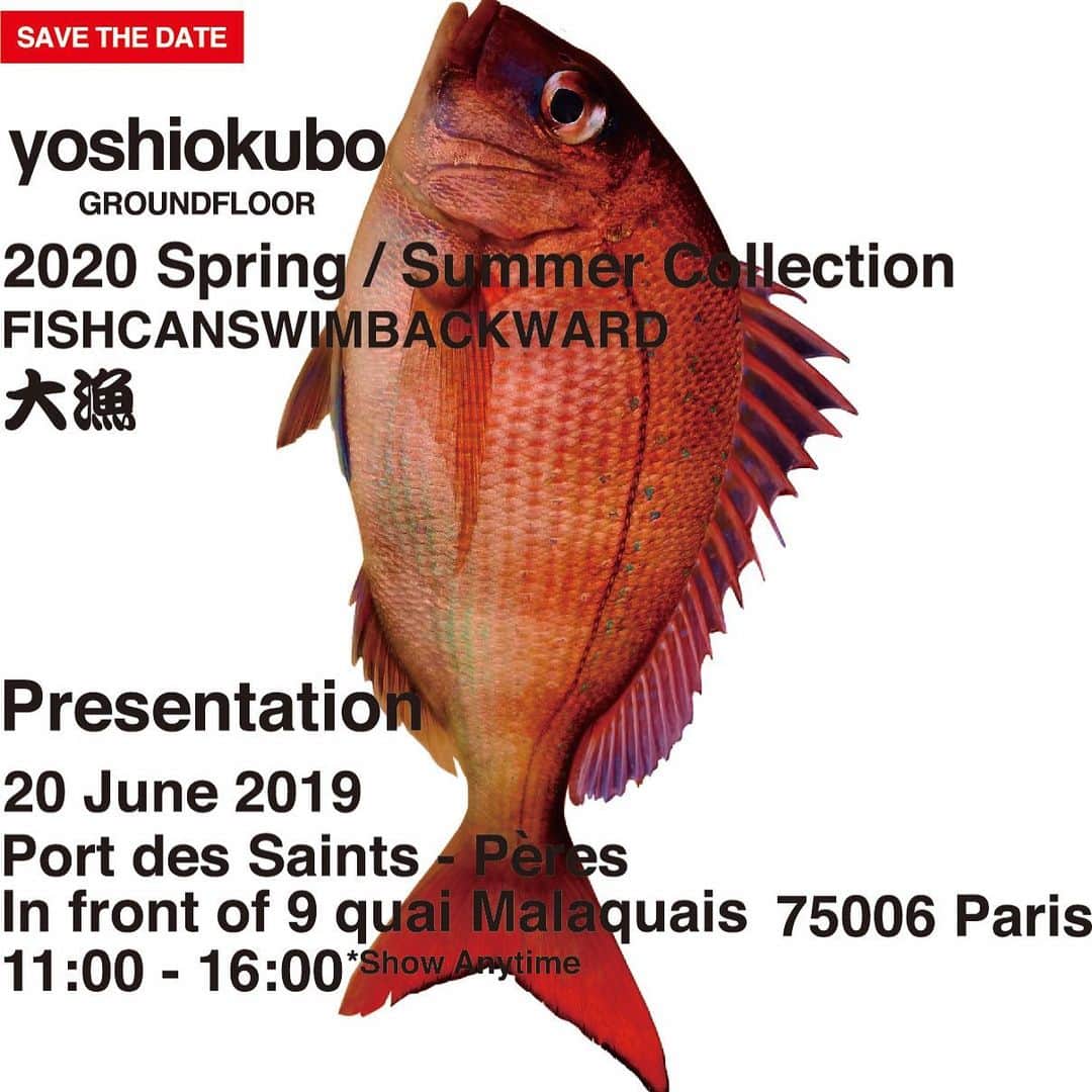 ヨシオクボさんのインスタグラム写真 - (ヨシオクボInstagram)「Yoshiokubo-groundfloor- 2020 Spring/Summer “Big Catch Flag” Presentation in Paris  June 20th 11:00- 16:00 #yoshiokubo #pfw  #mpfw」6月5日 18時56分 - yoshiokubo