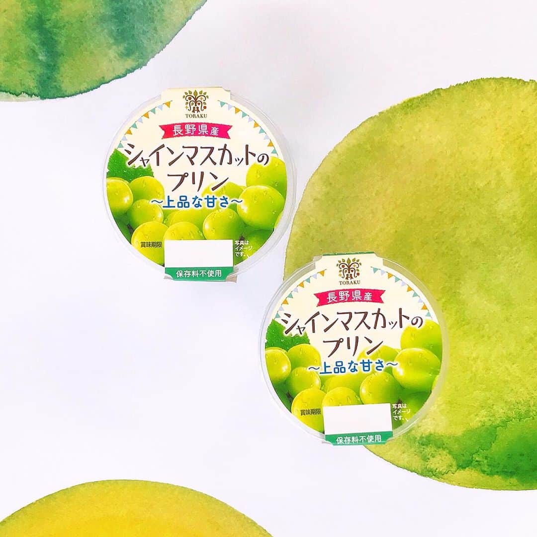 トーラク株式会社のインスタグラム：「. シャインマスカットの味と香りを. カップにぎゅっと閉じ込めたプリンです . . ◉カップマルシェ 長野県産シャインマスカットのプリン. 長野県産シャインマスカットの果汁を使用し、上品な甘さと香りを楽しめるプリンです。 6月10日発売です✨  #トーラク #TORAKU  #神戸プリン #プリン #プリン好き #プリンマニア #神戸スイーツ #コンビニスイーツ #コンビニ #スイーツ #スイーツ好き #pudding #puddingparty #sweets⠀ #カップマルシェ #フルーツプリン #シャインマスカット #マスカット #置き画くら部 #ぶどう」