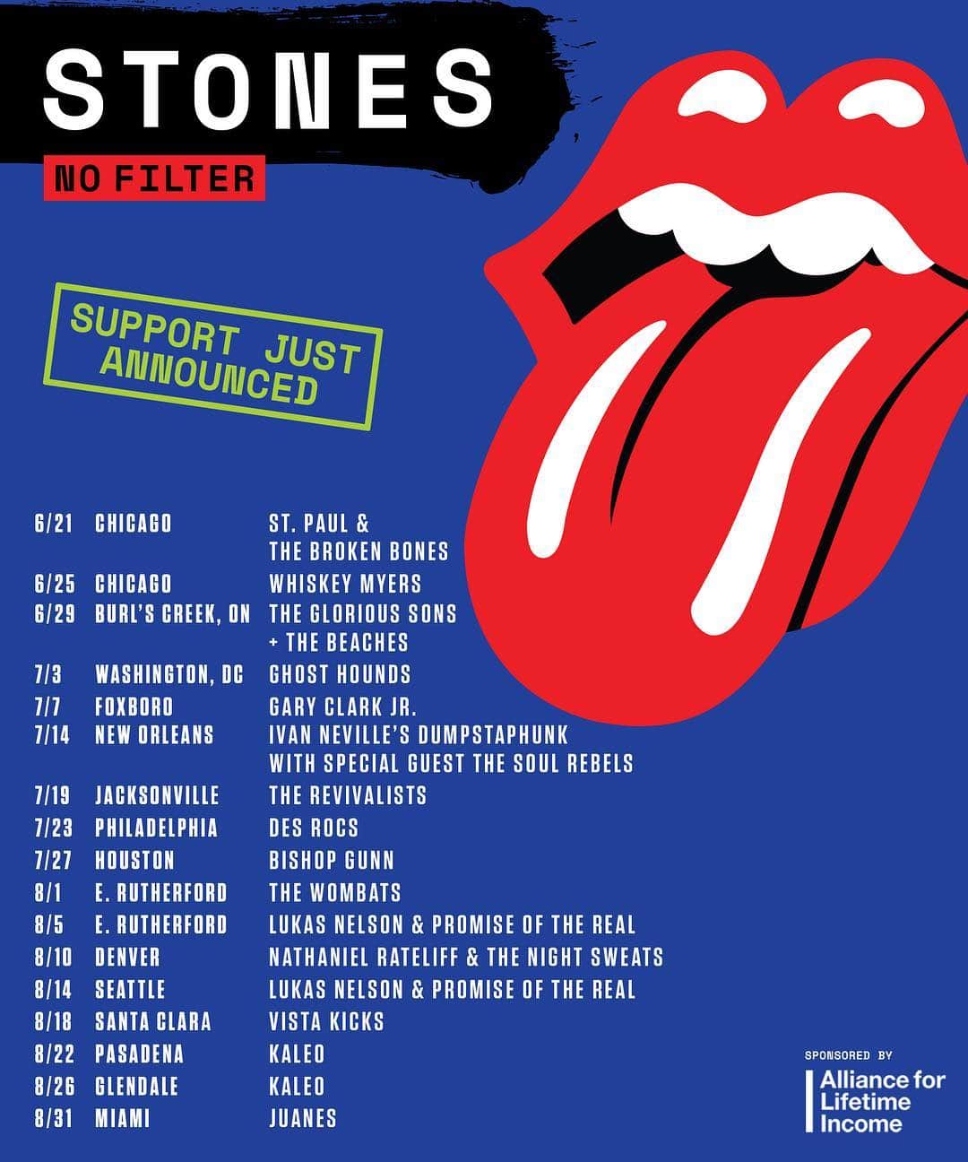 The Rolling Stonesさんのインスタグラム写真 - (The Rolling StonesInstagram)「We are happy to announce the special guests that will be joining us on our upcoming US & Canada shows! See you very soon 👅 rollingstones.com/live/ #stonesnofilter #therollingstones #live #tour #usa #canada」6月5日 23時07分 - therollingstones