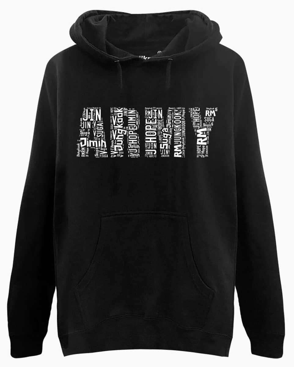 allkpopTHESHOPさんのインスタグラム写真 - (allkpopTHESHOPInstagram)「ARMY Name Hoodie! Which name did you see first?  #BTS #bangtanboys」6月5日 23時23分 - allkpoptheshop