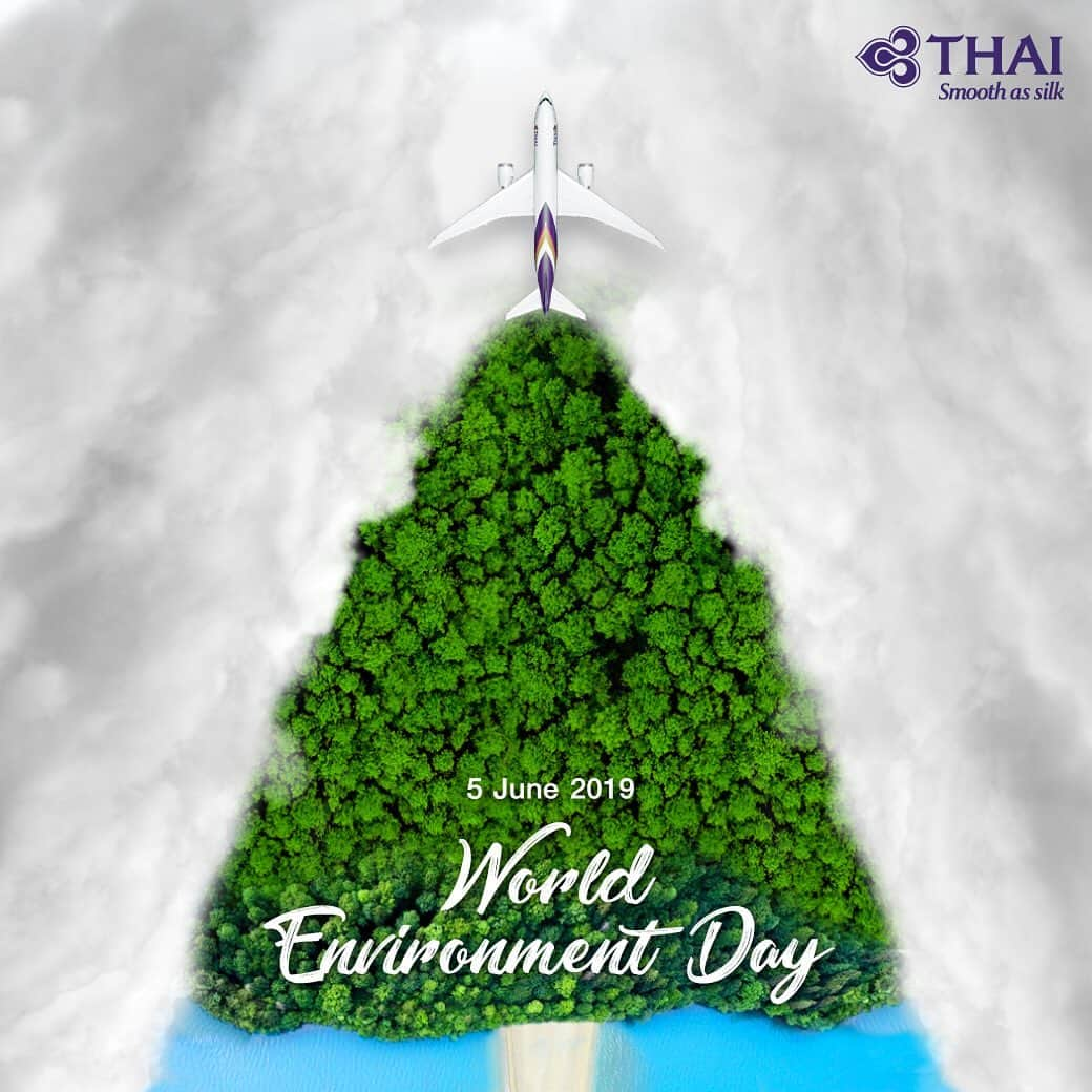 タイ航空さんのインスタグラム写真 - (タイ航空Instagram)「Every June 5 has been dubbed by the United Nations "World Environment Day", on which worldwide awareness and action for the protection of environment are observed annually on a global scale.」6月5日 23時48分 - thaiairways