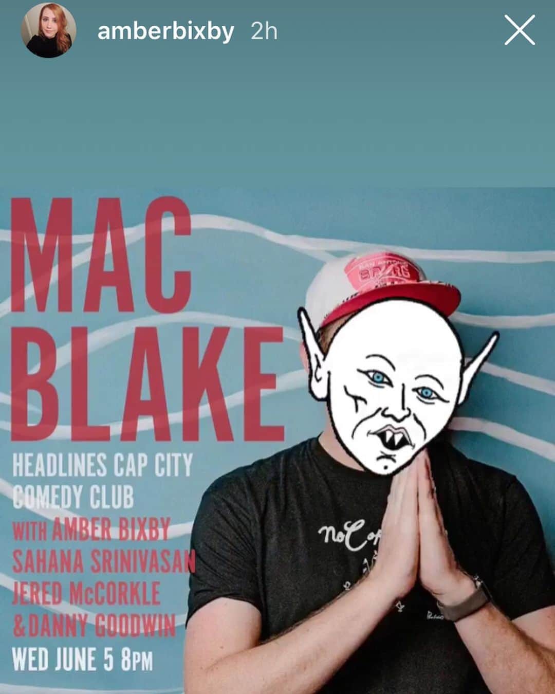 マック・ブレイクさんのインスタグラム写真 - (マック・ブレイクInstagram)「@amberbixby really going hard on that show promo tonight」6月6日 1時35分 - makeblack