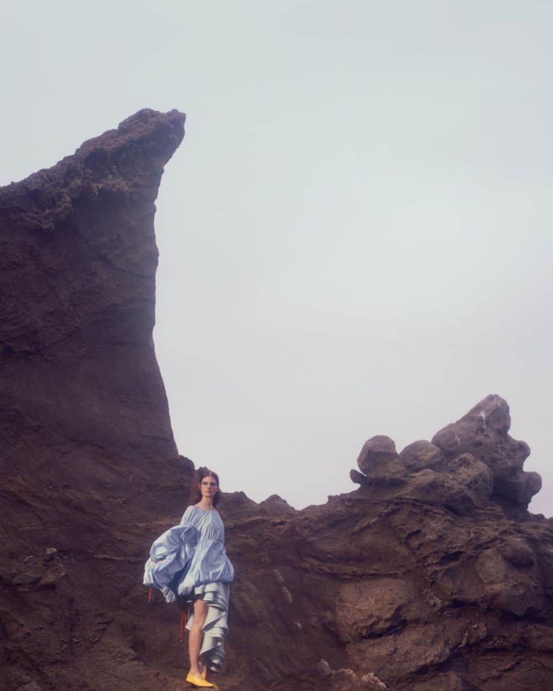 のインスタグラム：「The parachute dress from spring summer 2019 featured in Vogue China, available @mytheresa.com. - - Magazine @voguechina  Photographer @emmasummerton Stylist @danielapaudice」