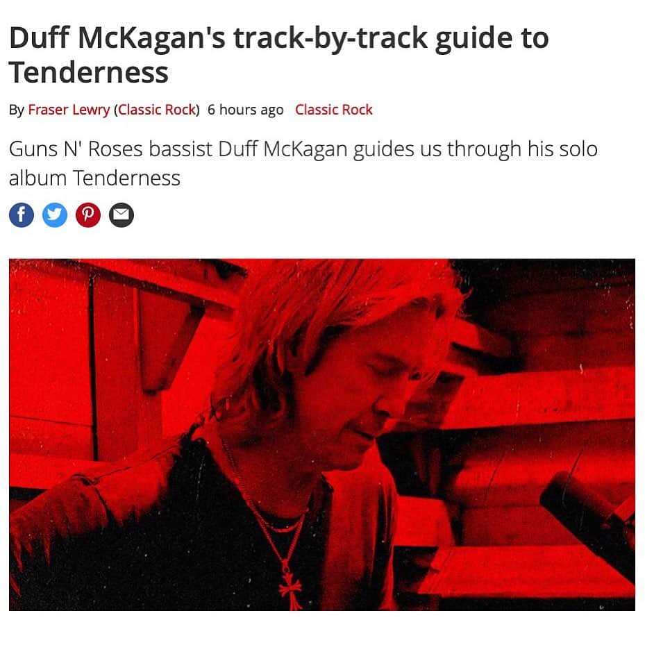 ダフ・マッケイガンさんのインスタグラム写真 - (ダフ・マッケイガンInstagram)「Duff discusses TENDERNESS track by track with @classicrockmag  link in highlight」6月6日 3時04分 - duffmckagan