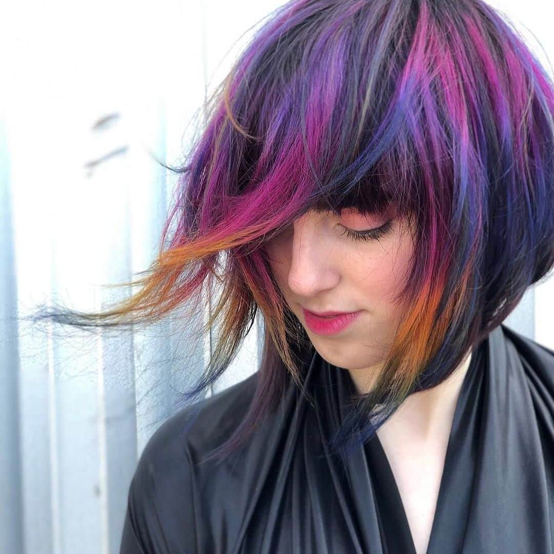 Sam Villaさんのインスタグラム写真 - (Sam VillaInstagram)「How did @Redken artists @celenedupuis and @justbhair create this #colorful #masterpiece? ⠀ ⠀ Styled utilizing the #SamVillaSleekr, the Sam Villa irons and the Sam Villa Light Professional Ionic Blow Dryer. #Cut with the #SamVilla Streamline Shears,  Sam Villa Dry Sectioning Clips and Sam Villa Signature Series Tail Comb.⠀ ⠀ Color @celenedupuis . Design @justbhair ⁣. Created for carnival of #beauty using #SamVillaTools and #RedkenColor.⠀ *⠀ *⠀ *⠀ #SamVillaHair #SamVillaCommunity #beautypost #hairstyling#beautyjunkie #hairpost #underlights #hairlook #babylights #creativecolor #ittakesapro #hairoftheday #aesthetic #hairoftheday #hairslay #beautygram #lob #RedkenBrandAmbassador #Redken #RedkenObsessed #SamVillaHair #SamVillaCommunity #redkenready」6月6日 3時12分 - samvillahair