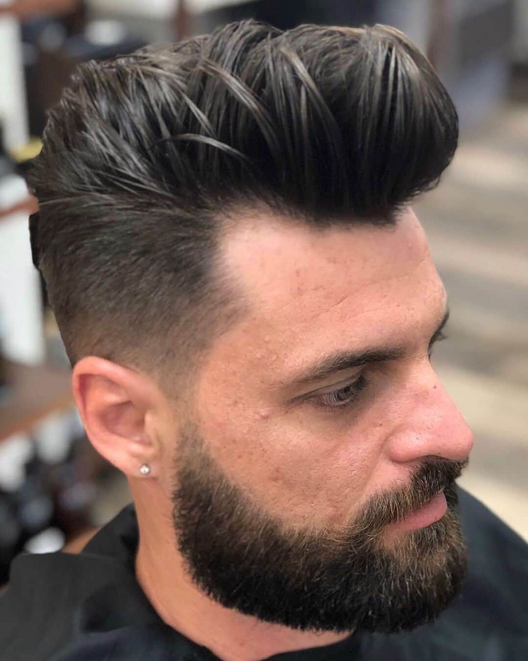 CosmoProf Beautyさんのインスタグラム写真 - (CosmoProf BeautyInstagram)「Life isn't perfect, but your pompadour can be!💈🙌 Hair by @federico_lucchese who styled out his client's hair using @americancrew Cream Pomade, then tamed & conditioned his client's beard using #AmericanCrew Beard Balm 👌 ____ Create workable hold and build texture while still leaving the hair with a silky matte finish with the NEW American Crew Matte Clay, available now at #cosmoprofbeauty where you are #licensedtocreate. . . #repost #mensgrooming #malegrooming #barberlife #ACMatteClay #mensgrooming #menshairstyles」6月6日 5時00分 - cosmoprofbeauty