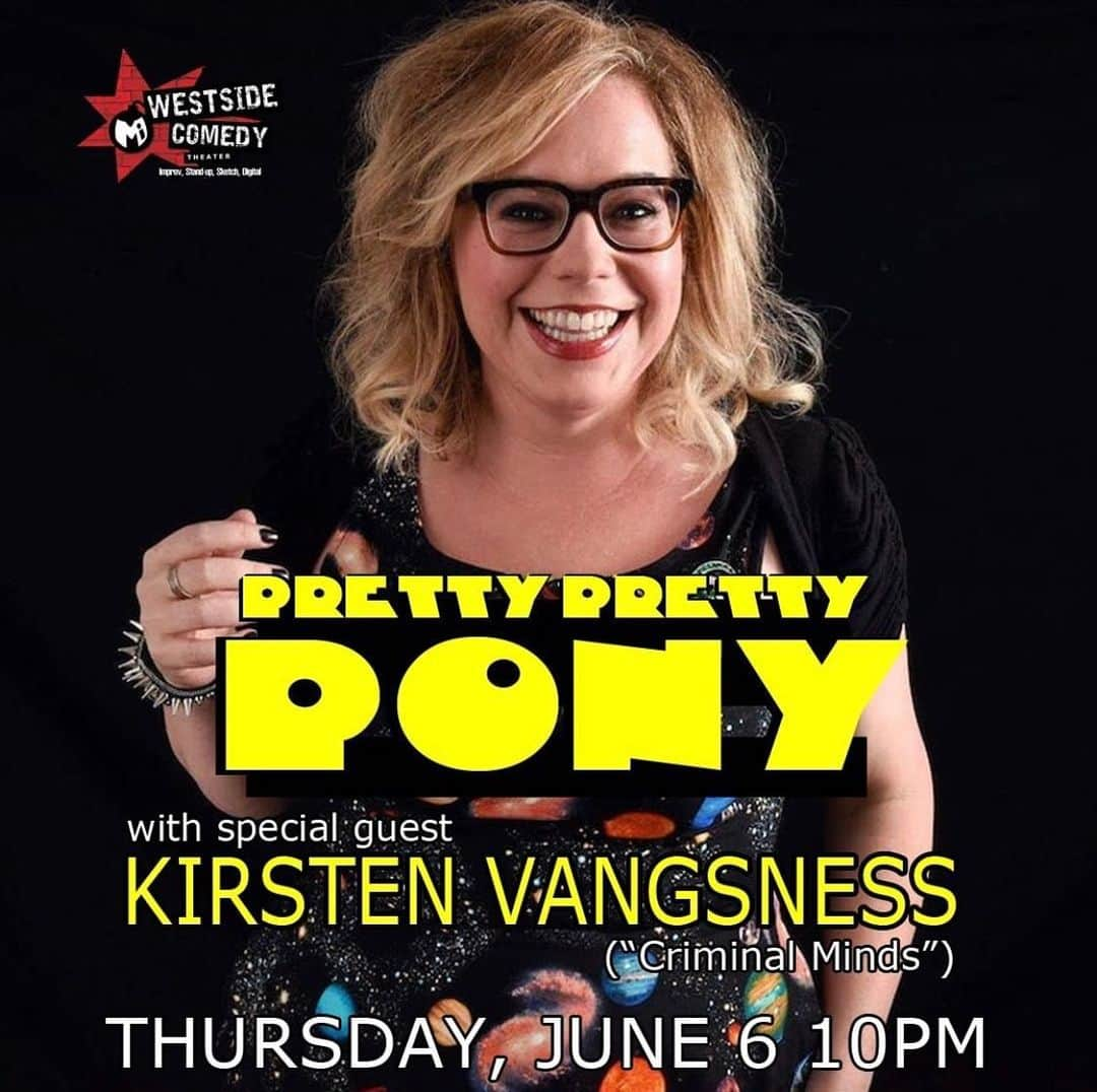 カーステン・ヴァングスネスさんのインスタグラム写真 - (カーステン・ヴァングスネスInstagram)「Tomorrow eve. 10pm. My improv circuit continues @westsidecomedy with #prettyprettypony since last weeks time @dynastytypewriter with #workjuiceplayers I really feel like I’ve grown into being more improv confident by at least 13%. Come see for yourself if you wish.💖」6月6日 14時41分 - kirstenvangsness