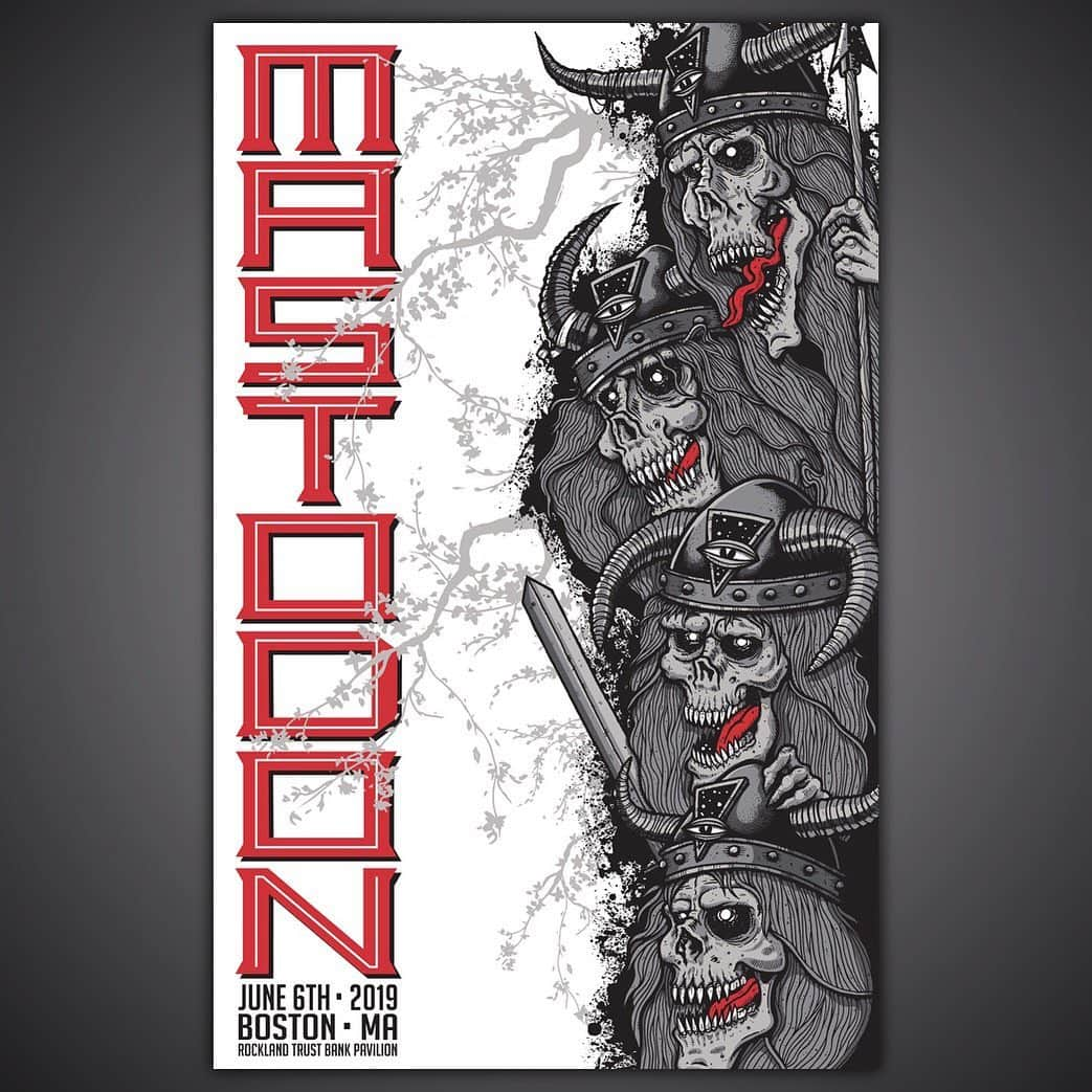 マストドンさんのインスタグラム写真 - (マストドンInstagram)「Boston, MA we will see you tomorrow!  Artwork by: Jeff LaChance – Poster series produced by: Lady Lazarus @JeffLaChance @ladylazarustx pick one up at the merch booth! #unheavenlyskyetour #mastodonrocks #limitededition #gigposters #ladylazarus #jefflachance」6月6日 7時37分 - mastodonrocks