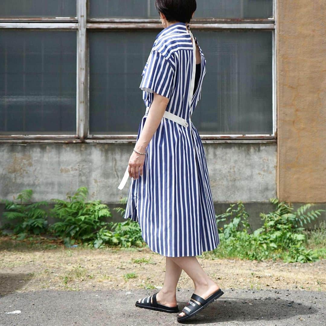 MāWさんのインスタグラム写真 - (MāWInstagram)「. [sacai]. Striped Shirting Dress. - #sacai #mawsapporo #MāW#ins_online#19ss#sapporo #hokkaido」6月6日 10時15分 - maw_sapporo