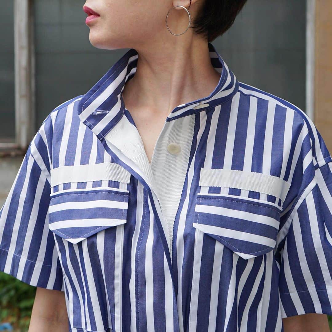 MāWさんのインスタグラム写真 - (MāWInstagram)「. [sacai]. Striped Shirting Dress. - #sacai #mawsapporo #MāW#ins_online#19ss#sapporo #hokkaido」6月6日 10時15分 - maw_sapporo