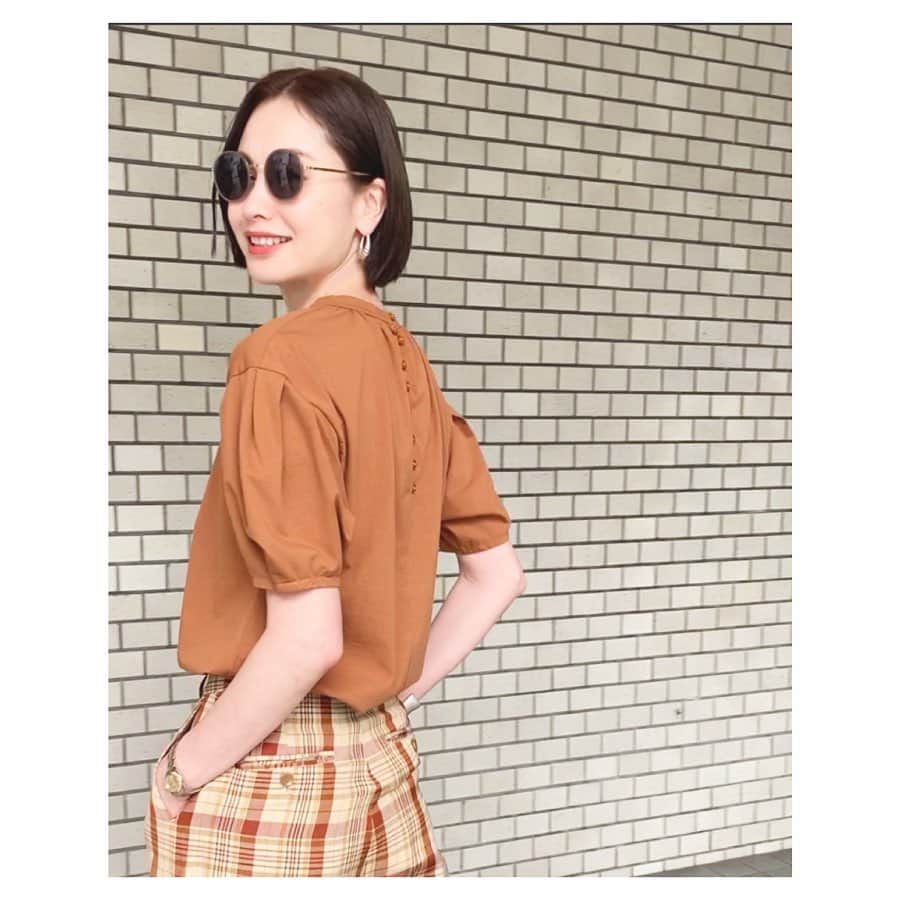 二ノ宮和佳子のインスタグラム：「design cutdown & check pants  @aewen_matoph  #aewenmatoph #イウエンマトフ」