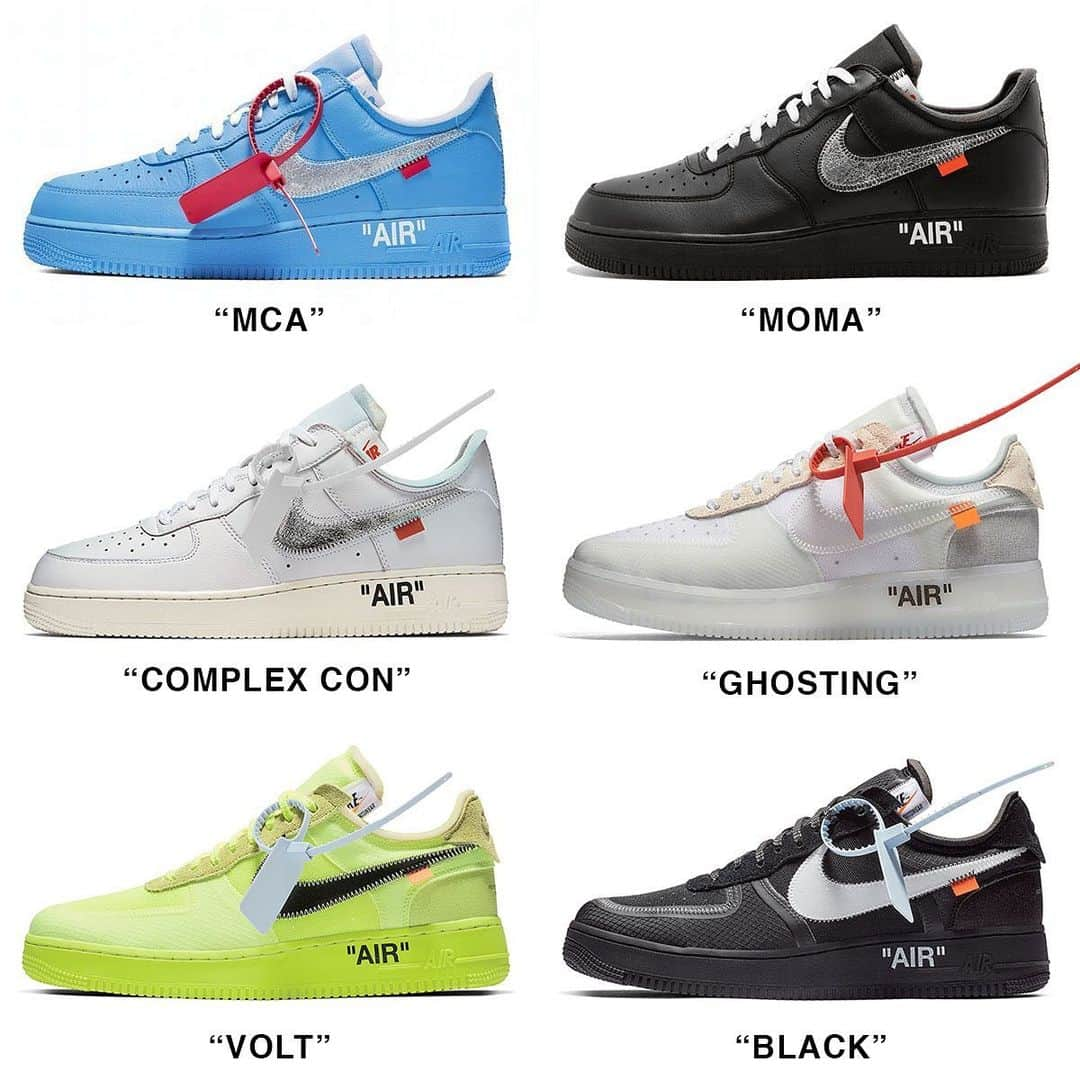 Sneaker Newsさんのインスタグラム写真 - (Sneaker NewsInstagram)「Six different versions of the Air Force 1s by @virgilabloh have come to light since September 2017. Rank these in the comments...」6月6日 12時59分 - sneakernews