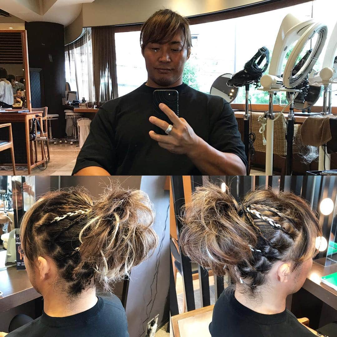 棚橋弘至さんのインスタグラム写真 - (棚橋弘至Instagram)「昨日の #ヘアスタイル #hairstyle 。 ※１枚目の写真はインスタからお借りしました #逸嬢」6月6日 23時59分 - hiroshi_tanahashi