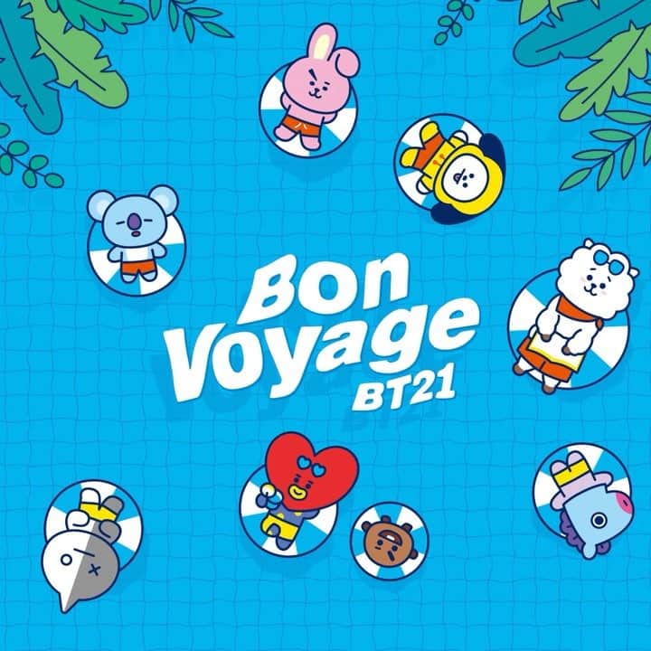 のインスタグラム：「Got any plans for summer?🏝🌊 Wherever you go, Bon Voyage! #EnjoytheSun #StayCool #BonVoyage #BT21」