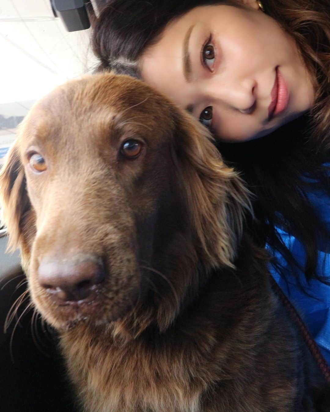 ANNA さんのインスタグラム写真 - (ANNA Instagram)「Mop & Summer & me 🐶🐻👩🏾・ ・ ・ #besties #americancockerspaniel #flatcoatretriever #river #locallife #tbt」6月6日 19時48分 - anna_flare