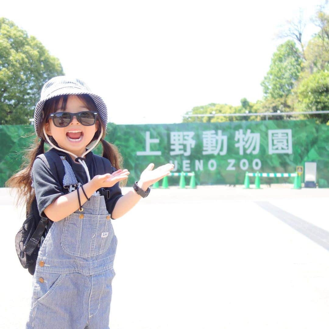 Saraさんのインスタグラム写真 - (SaraInstagram)「. 上野ZOO🐼 . 久しぶりの動物園で テンション上がったサラだYO！ . いろんな動物が見られて 大満足なサラだYO！ . 帰り際に選んだぬいぐるみは なぜだかハムスターだYO！ . 🤟🕶✨ . #ootd #kids #サロペット #ヒッコリー #上野動物園 #ラッパー #フリースタイルサラ #あつくるしい」6月6日 21時09分 - sarasara718
