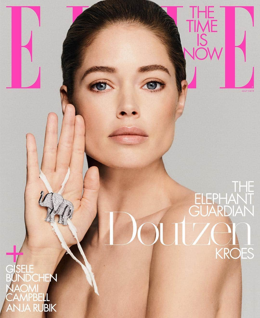 ELLE Magazineさんのインスタグラム写真 - (ELLE MagazineInstagram)「After a trip to Kenya’s Samburu National Reserve, @doutzen fell in love with elephants—and learned how poaching was decimating their population. “I came back with so much anger, but also so much awareness about how we have to put a stop to this,” Kroes says. Post-trip, she signed on as a global ambassador for the charity, @knotonmyplanet. “Human beings tie knots to not forget about things, and elephants are known to never forget about anything,” she says. “But we are forgetting about them.” Link in bio for the July cover story.⁣ ⁣ ELLE July 2019:⁣ Editor-in-chief: @ninagarcia⁣ Written by: @niquepeeks⁣ Photographer: @chriscolls⁣ Stylist: @ilona_hamer⁣ Cover star: @doutzen⁣ @knotonmyplanet⁣ @tiffanyandco」6月6日 22時19分 - elleusa