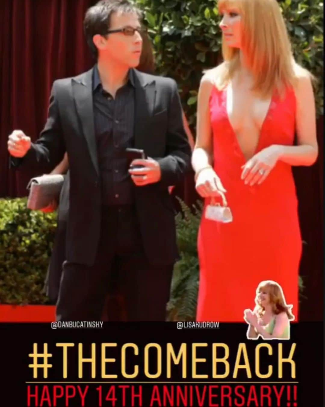 ダン・ブカティンスキーさんのインスタグラム写真 - (ダン・ブカティンスキーInstagram)「Happy anniversary @lisakudrow! @thecomebackhbo」6月7日 10時20分 - danbucatinsky