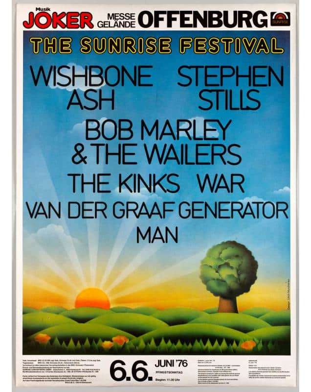 ボブ・マーリーさんのインスタグラム写真 - (ボブ・マーリーInstagram)「From today (June 6) on the 1976 #RastamanVibration tour, Bob Marley & The Wailers play the Sunrise Festival in Offenburg, Germany! #todayinbobslife」6月7日 1時58分 - bobmarley