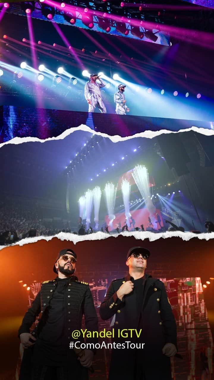 ヤンデルのインスタグラム：「@wisin #Wisin #wisinYyandel #Yandel #ComoAntesTour / / 🎥 @OscarMena」