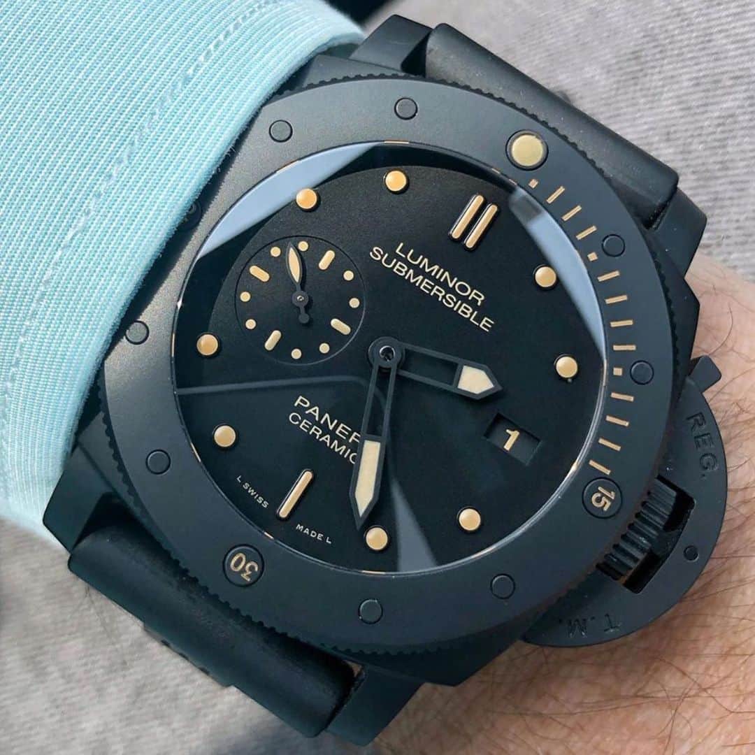 パネライのインスタグラム：「#Submersible Beast!  The #Panerai #PAM508 47mm Ceramic. Pic by @_queuecumber_ #paneraicentral」