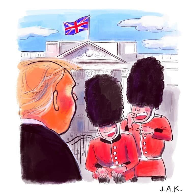 The New Yorkerさんのインスタグラム写真 - (The New YorkerInstagram)「Donald Trump meets the Queen's Guard. #TNYcartoons」6月7日 4時36分 - newyorkermag