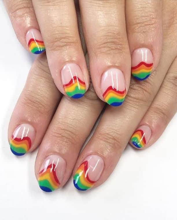 CosmoProf Beautyさんのインスタグラム写真 - (CosmoProf BeautyInstagram)「You can NEVER go wrong with #RainbowNails 🌈💅 ✨ Summer #NailInspo by @bluesy_nails who created these rainbow tips on her client's short nails using @opi_professionals ❤🧡💛💚💙 ___ Find the full range of #OPI products at #cosmoprofbeauty where you are #licensedtocreate .  #repost #opinailpolish #colorfulnails #brightnails #nailinspiration #nailtrends」6月7日 5時00分 - cosmoprofbeauty
