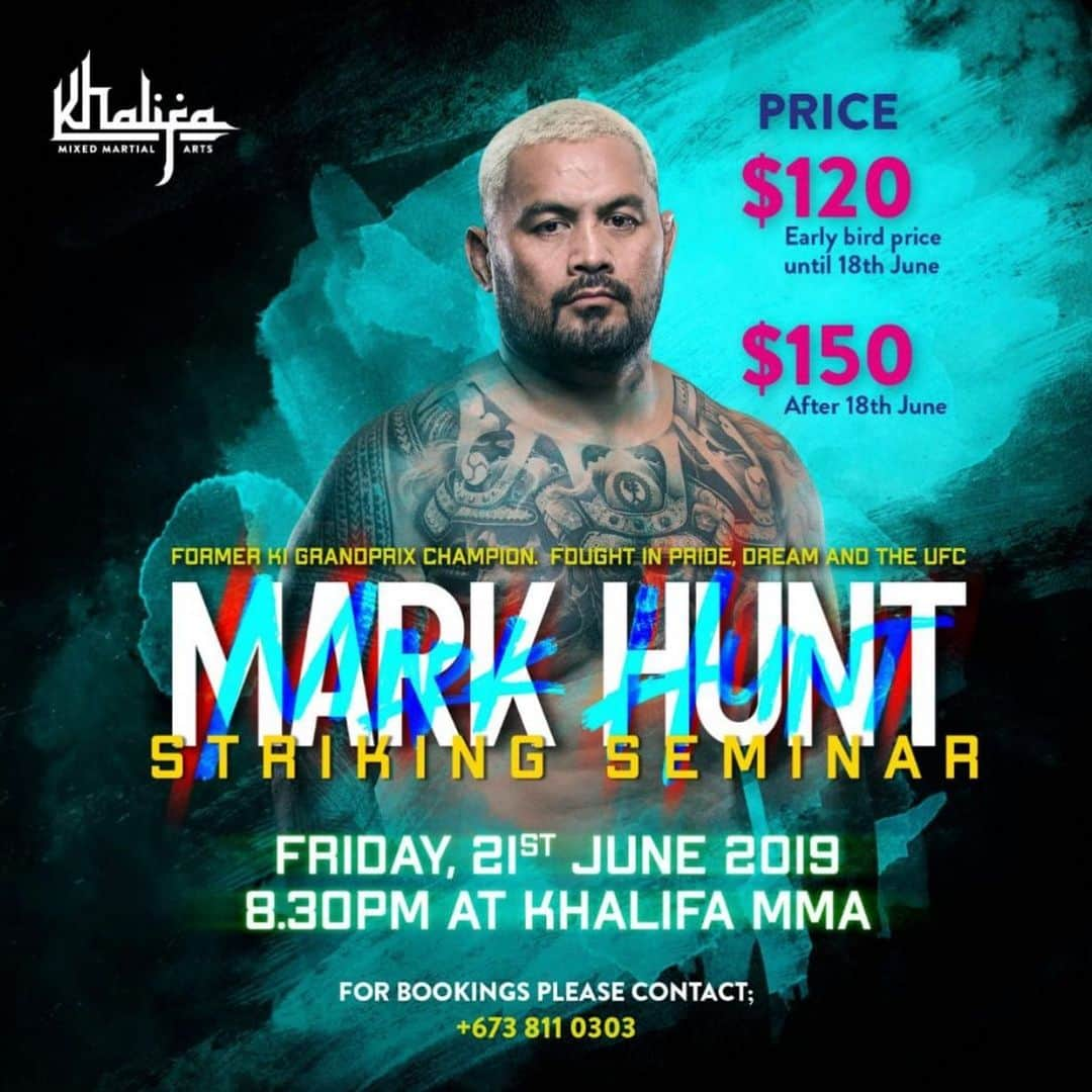 マーク・ハントさんのインスタグラム写真 - (マーク・ハントInstagram)「First time to Brunei 🇧🇳 come check me out ☝️☝️☝️☝️☝️」6月7日 6時47分 - markhuntfighter