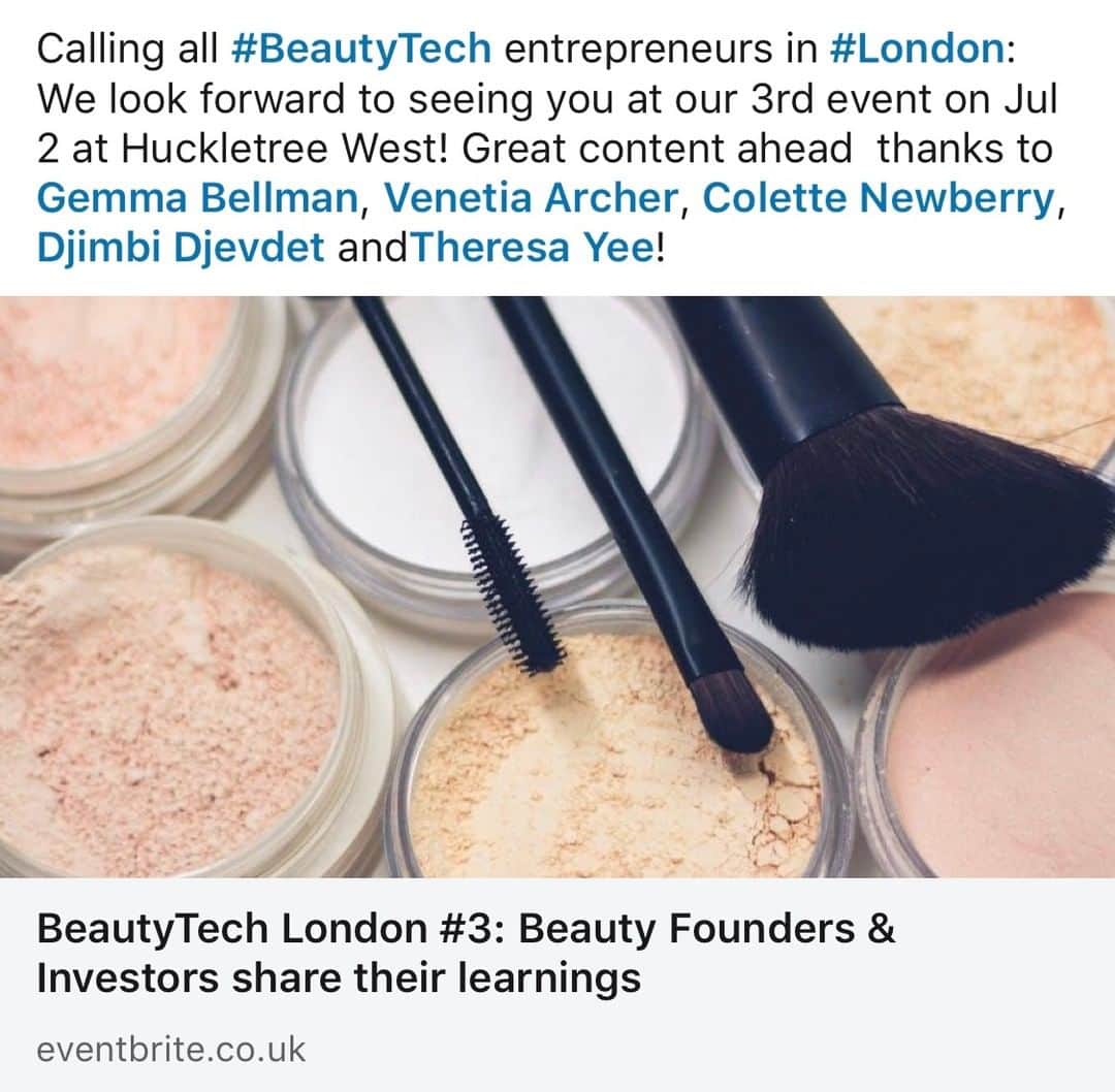 Makeup Addiction Cosmeticsさんのインスタグラム写真 - (Makeup Addiction CosmeticsInstagram)「I am so excited to announce that I will be on the panel discussion at the 3rd #Beautytech London where beauty founders and investors share their learnings. 😱😍😱 Great content ahead thanks to Gemma Bellman who is the director of Europe at Glossier, Venetia Archer, named as Forbes 30 under 30, Colette Newberry, a brand and product visionary, Theresa Yee, senior editor of WGSN Beauty and myself! 😍 ✨ Date: July 2nd 👉 Location: Huckletree west, London I look forward to meeting you there! 💕 Check my stories on the link to get your tickets 🎫」6月7日 8時15分 - makeupaddictioncosmetics