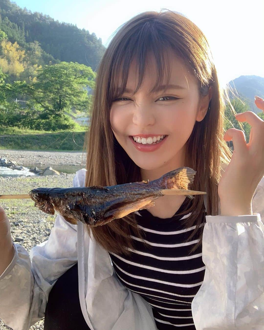 ななぴさんのインスタグラム写真 - (ななぴInstagram)「🐟🐱 ﻿ ﻿ ﻿ 釣り楽しかった🎣﻿ ﻿ ﻿ 自分で釣ったお魚を﻿ 自分でさばいて焼いて食べる﻿ 楽しかったし難しかったし﻿ 美味しかった…🤭 ﻿ ﻿ 塩焼き最高🤤﻿ ﻿ ﻿ #釣り堀 #釣り #釣りガール #釣り女子」6月7日 19時51分 - __nanapgram__