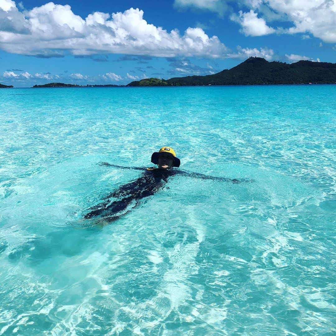 板谷由夏 さんのインスタグラム写真 - (板谷由夏 Instagram)「タヒチボラボラ島は やはり海が最高で。 青にもたくさんの種類があるんだねぇって改めて思った。 海の色も、匂いも、音も、波も、温度も 全てを体とこころが喜んでました。 最後のサメはレモンシャーク。名前がかわいい。 一緒に泳いだけど、気分はコバンザメでした。」6月7日 19時06分 - yukaitaya