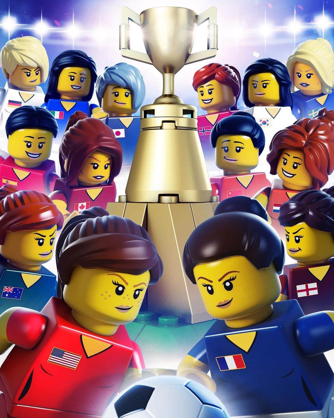 LEGOさんのインスタグラム写真 - (LEGOInstagram)「24 teams ⚽️ + 1 cup 🏆 =  whole world watching 👀 … who do you support? #womensworldcup2019 #wwc」6月7日 19時59分 - lego