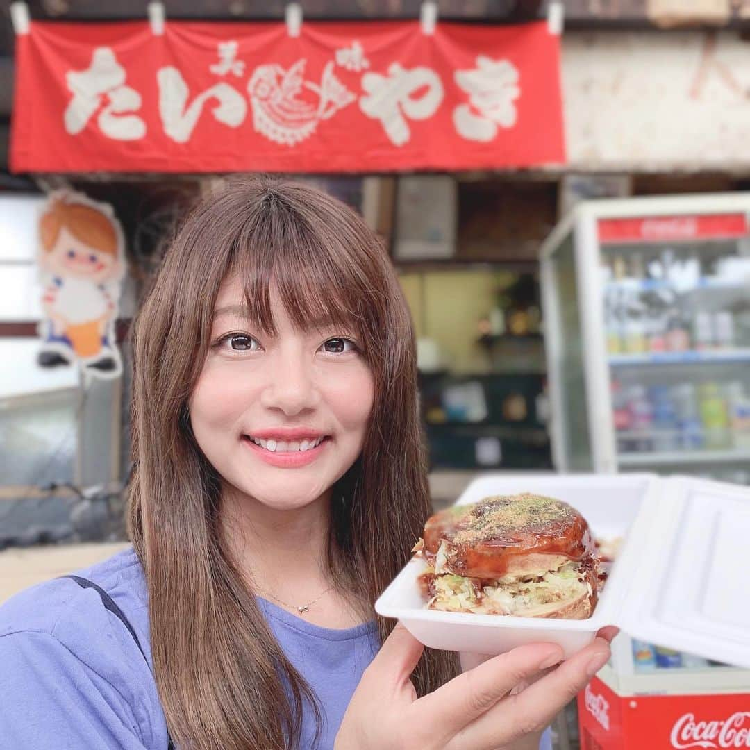 晴山由梨さんのインスタグラム写真 - (晴山由梨Instagram)「香川のB級グルメ・たこ判🐙 大判焼きのたこ焼きバージョンみたいな感じ♪ キャベツがたくさん入ってて美味しかった😋 お店もレトロな雰囲気＊｡ﾟ+  #香川 #香川グルメ #香川b級グルメ #たこ判 #たこ判小前 #ご当地グルメ」6月7日 14時41分 - hareyama_yuri