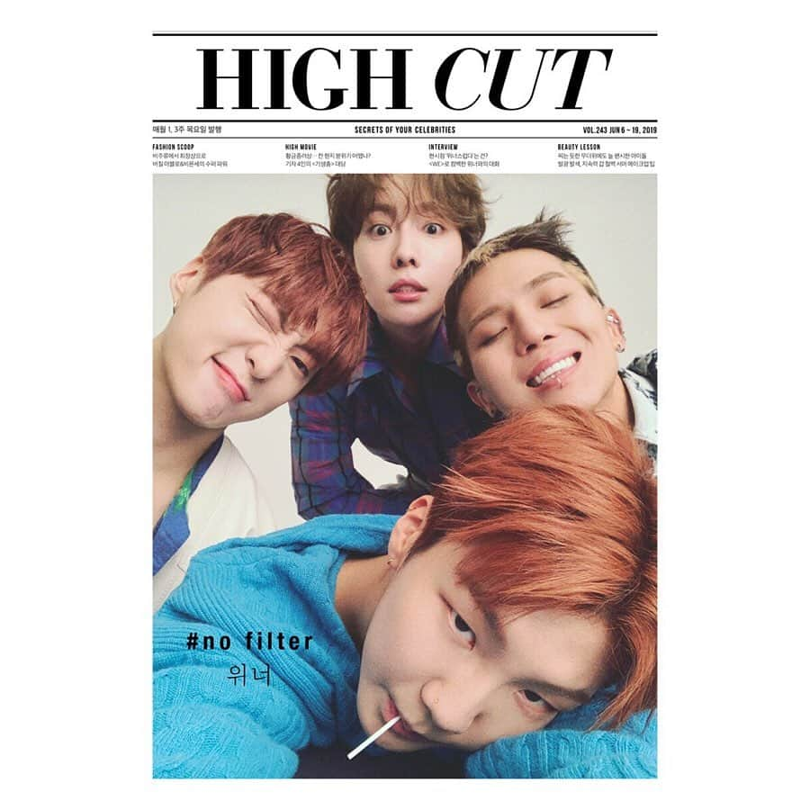 WINNERさんのインスタグラム写真 - (WINNERInstagram)「[💫HIGHCUT💫] @highcutstar #WINNER #위너 #HIGHCUT #하이컷 #243호 #2019 #WE_or_never #YG」6月7日 15時12分 - winnercity