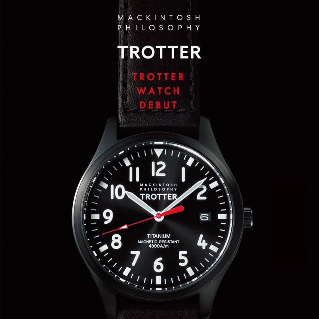 MACKINTOSH PHILOSOPHYさんのインスタグラム写真 - (MACKINTOSH PHILOSOPHYInstagram)「6月8日、機能性を追求した“TROTTER®WATCH”が遂にデビュー。 軽量のチタンケースを採用し、耐磁仕様、耐水処理バンド、視認性の良い畜光針など、基本機能だけを絞り込んでコンパクトに搭載。ビジネスシーンだけでなくカジュアルなスタイルにも活躍します。 #mackintoshphilosophy #watch #timepiece #titaniumwatch #lumibright」6月7日 15時15分 - mackintoshphilosophy