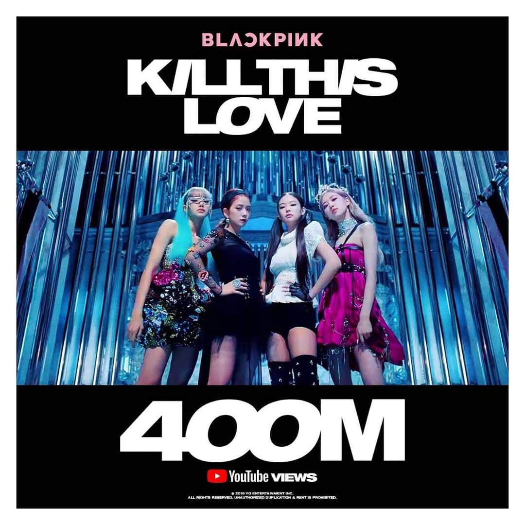 BLACKPINKさんのインスタグラム写真 - (BLACKPINKInstagram)「#BLACKPINK #블랙핑크 #KILLTHISLOVE #MV #400MILLION #YOUTUBE #YG」6月7日 16時02分 - blackpinkofficial