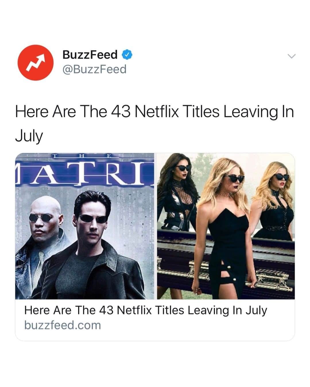 BuzzFeedさんのインスタグラム写真 - (BuzzFeedInstagram)「Looking for things to watch this weekend? Here's what's leaving Netflix in July 👉Link in bio 📺」6月22日 12時59分 - buzzfeed