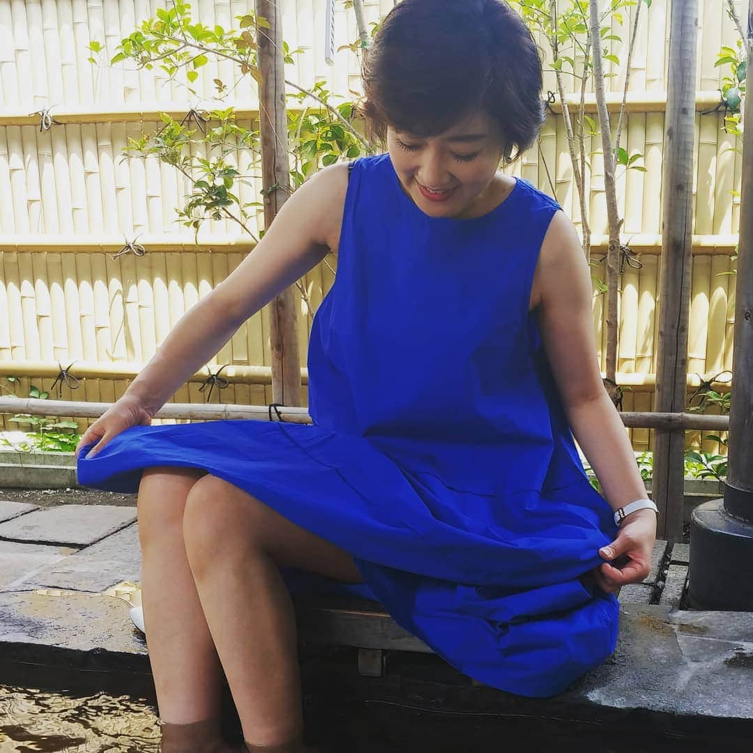 池尻和佳子さんのインスタグラム写真 - (池尻和佳子Instagram)「鉄輪温泉の足湯、最高～🤗‼️‼️ さすが、世界一の噴気沸騰泉m(._.)m」6月22日 13時33分 - wakako_ikejiri_rkb